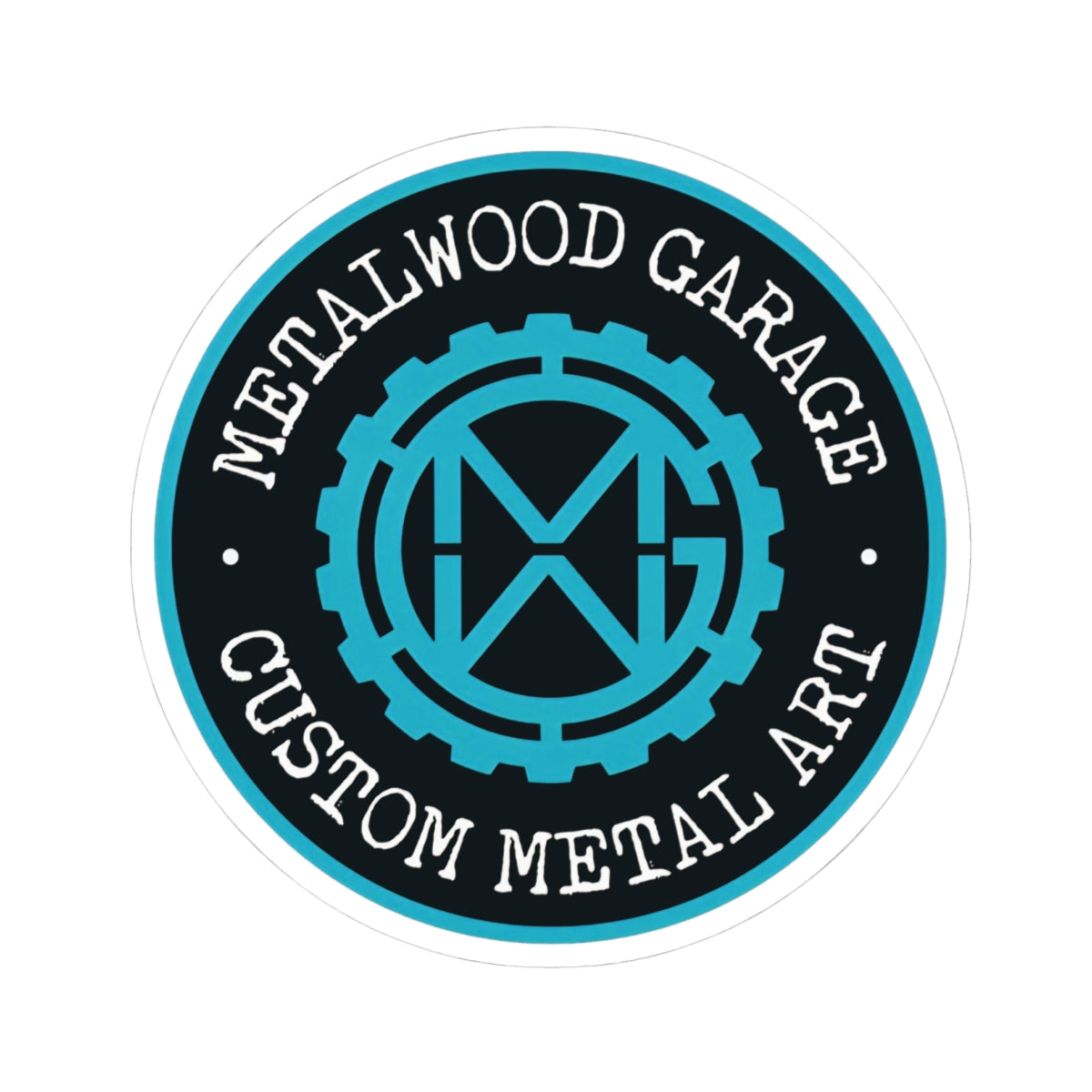 Metalwood Garage Logo Sticker - Custom Metal Art Kiss-Cut Vinyl