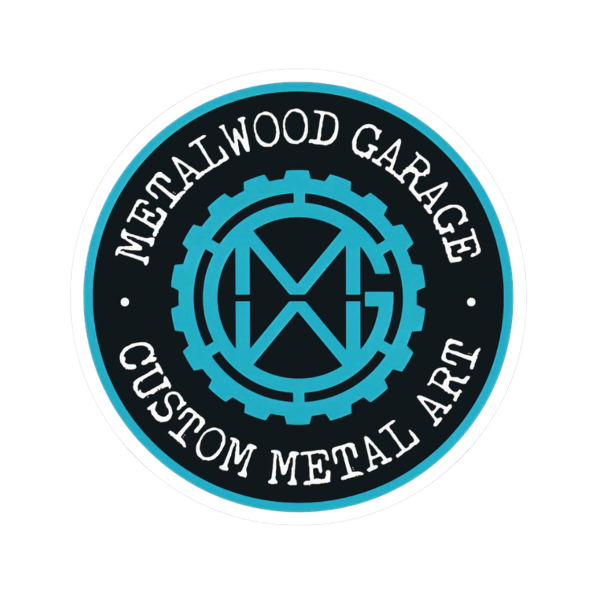 Metalwood Garage Logo Sticker - Custom Metal Art Kiss-Cut Vinyl