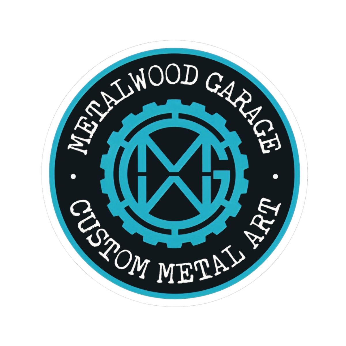 Metalwood Garage Logo Sticker - Custom Metal Art Kiss-Cut Vinyl