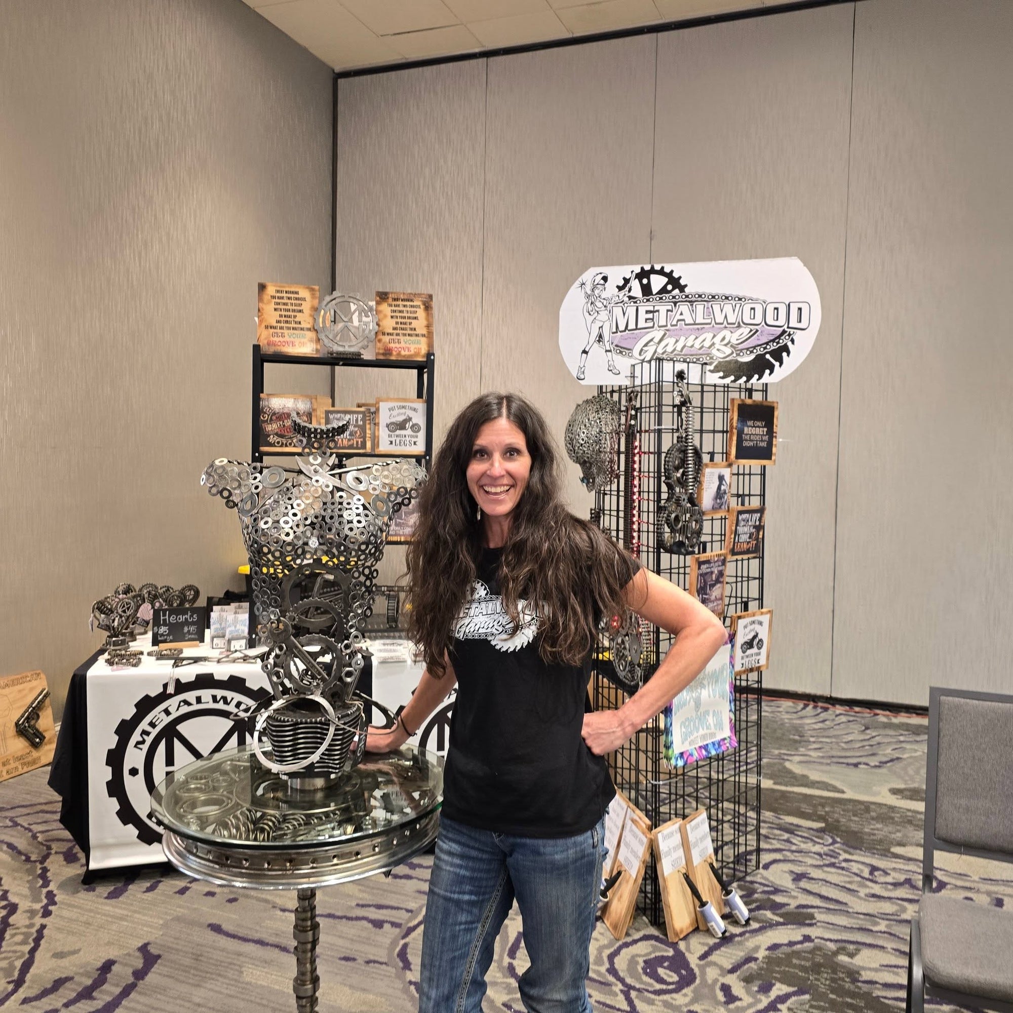 Dana Kurchina-Tilling in the Metalwood Garage workshop
